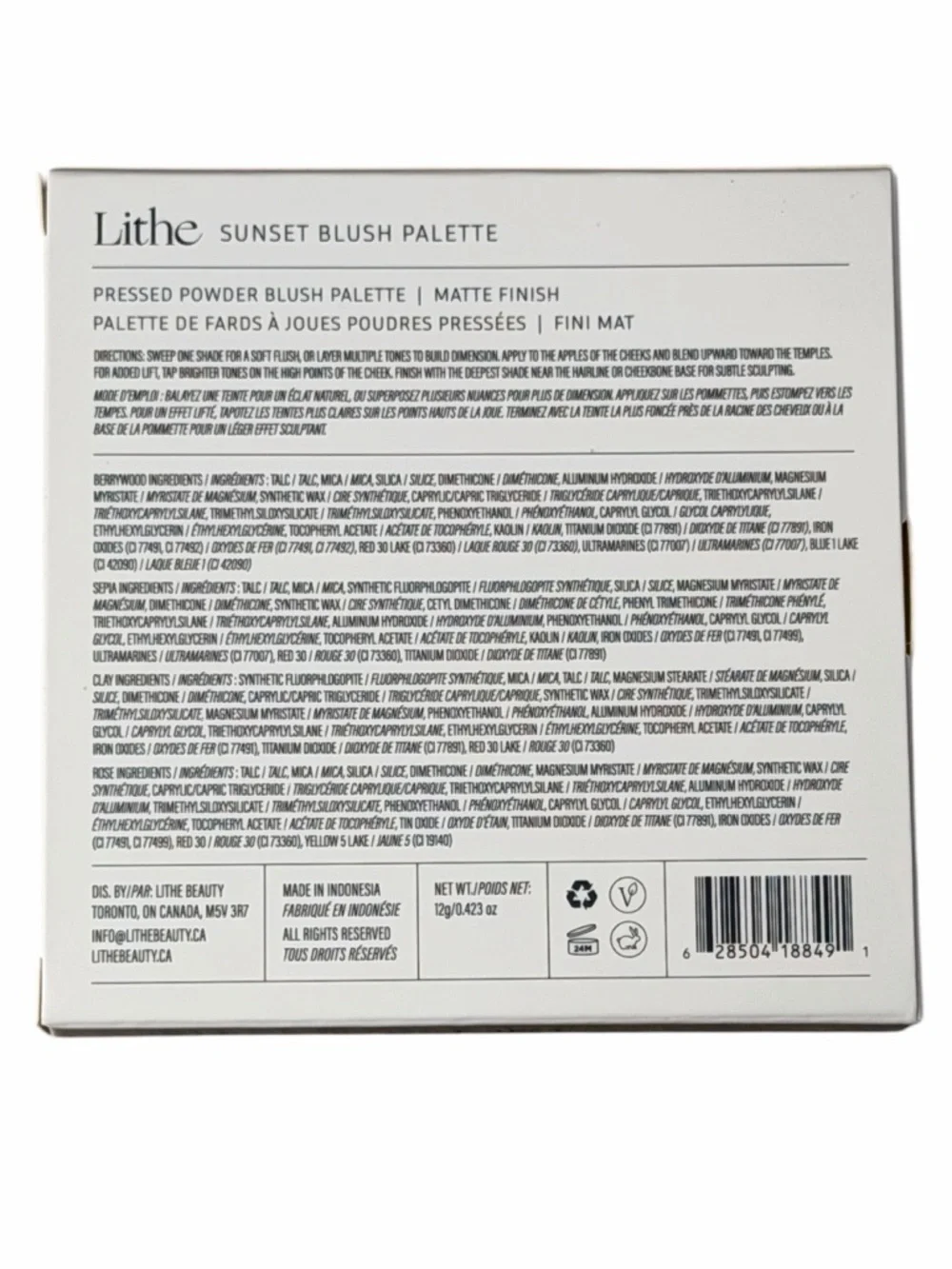 Lithe Beauty Sunset Blush Palette